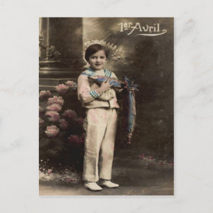 Kind Vis Vergiftiging d'avril April Fool's Day Briefkaart