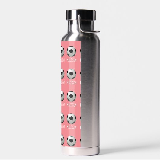 Kind Voetbal Aangepaste naam meisje Waterfles (Links)