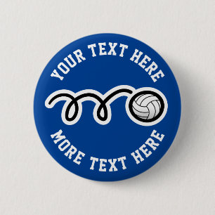 Kind volleyball Birthday-partij voor aangepaste na Ronde Button 5,7 Cm