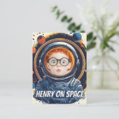 Kind voor astronauten briefkaart (Staand voorkant)