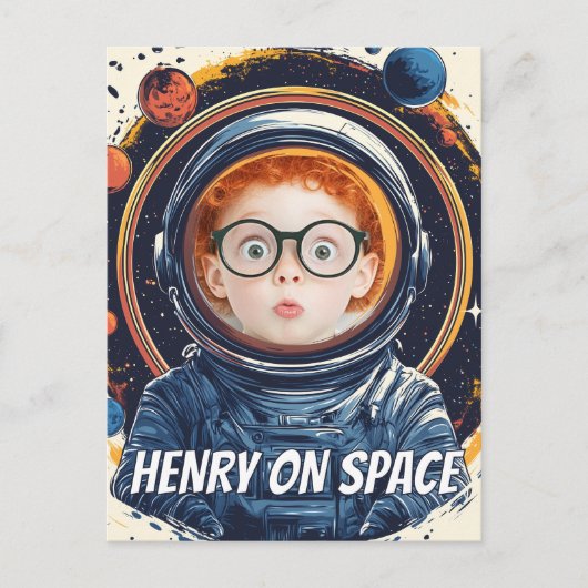 Kind voor astronauten briefkaart (Voorkant)