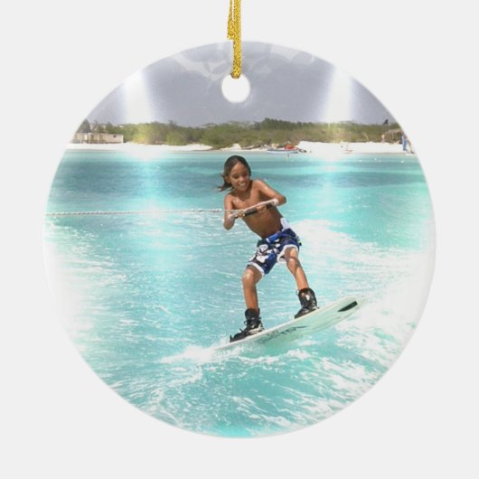 Kind Wakeboarding Ornament (Achterkant)