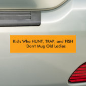 Kind Who HUNT, TRAP, en       FISHDon niet Mok O.. Bumpersticker (Op auto)
