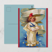  Kind Zingt Mijn Land Tis Of Thee Briefkaart (Voorkant / Achterkant)