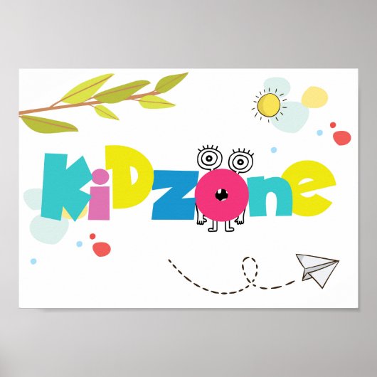 Kind zone sign poster (Voorkant)