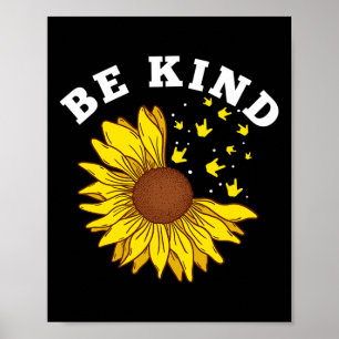 Kind Zonnebloem Asl Doof Poster
