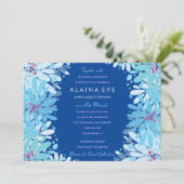 KINDA BLUE FLOWERS Bar Invitation Bat mitzvah (Debout devant)