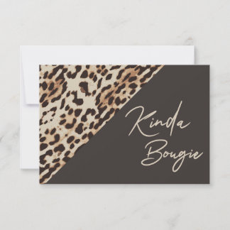 Kinda Bougie Brown Leopardprint Bedankkaart