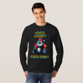 Kinda Chunky Kinda Hunky Weightlifting Bodybuildin T-shirt (Voorkant volledig)