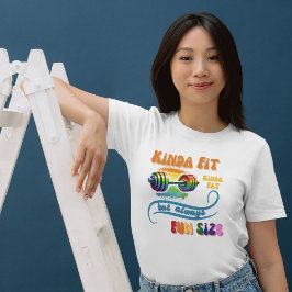 "Kinda Fit" Grappig Rainbow Fitness T-shirt Dumbel