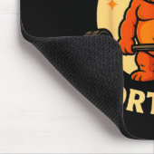 Kinda Fit Sorta Fat - Funny Gym Bear Weightlifting Muismat (Hoek)