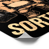 Kinda Fit Sorta Fat - Funny Gym Bear Weightlifting Poster (Hoek)