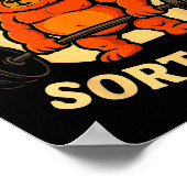 Kinda Fit Sorta Fat - Funny Gym Bear Weightlifting Poster (Hoek)