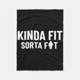 Kinda Fit Sorta Vet Funny Gym Bodybuilding Gym 1 Fleece Deken
