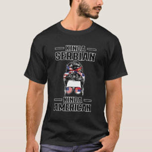 Kinda Servisch Kinda Amerikaans Servië T-shirt