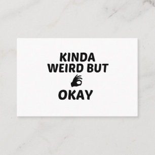 KINDA WEIRD MAAR OKAY FINGER VISITEKAARTJE