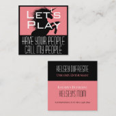 Kindafspeeldatum Unicorn Vierkante Visitekaartje (Voorkant / Achterkant)