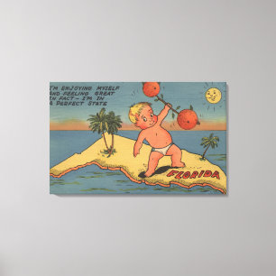 Kindarm van Sinaasappels Canvas Afdruk