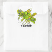 KINDA'S ALS EEN DRIFTER RONDE STICKER (Tas)