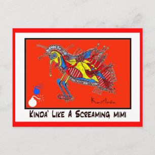 KINDA'S ALS EEN SCREAMING MIMI collectief verhande Briefkaart