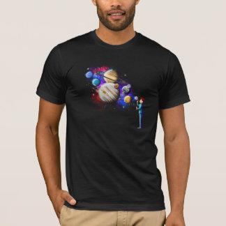 Kindblaasbare planeten ruimte Kunst T-shirt