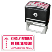 KINDELIJK TERUG NAAR DE SENDER! Rubber Stempel (In situ)