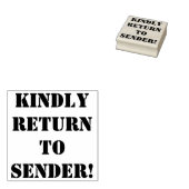 "KINDELIJK TERUG NAAR VERZENDING!" Rubber Stempel (Gestempeld)