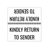 "KINDELIJK TERUG NAAR VERZENDING" Rubberstempel Rubberstempel (Afrduk)