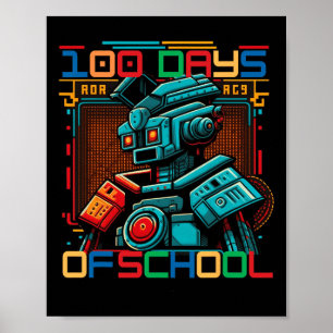 Kinder 100 dag schoolgamer-jongen-gamer Futuri Poster