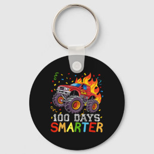 Kinder 100 dagen slimmere jongens monstertruck 100 sleutelhanger