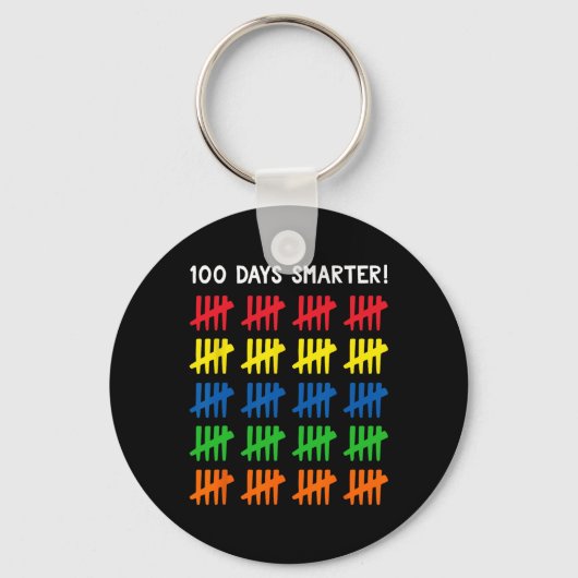 Kinder 100 Dagen van School 100 Tally Marks Sleutelhanger (Voorkant)