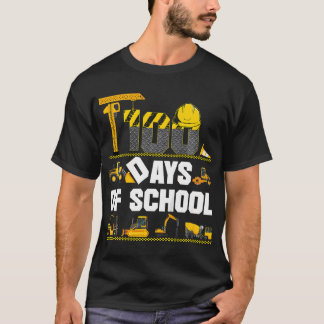 Kinder 100 dagen van school bouwvoertuig peuter t-shirt