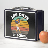Kinder 100 dagen van schooljongens 100e dag honkba (In situ)