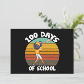 Kinder 100 dagen van schooljongens 100e dag honkba kaart (Staand voorkant)