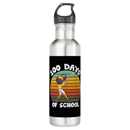 Kinder 100 dagen van schooljongens 100e dag honkba waterfles (Voorkant)
