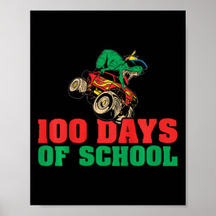 Kinder 100 dagen van schooljongens 100ste dag van poster