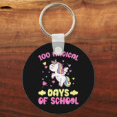 Kinder 100e dag schoolmeisjes 100 magische dagen sleutelhanger (Voorkant)