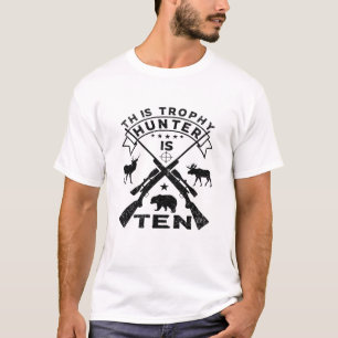 Kinder 10-jarige jachtdag-partij voor de honger t-shirt