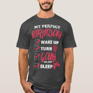 Kinder 10e verjaardag gaming 10 jaar oude videogam t-shirt