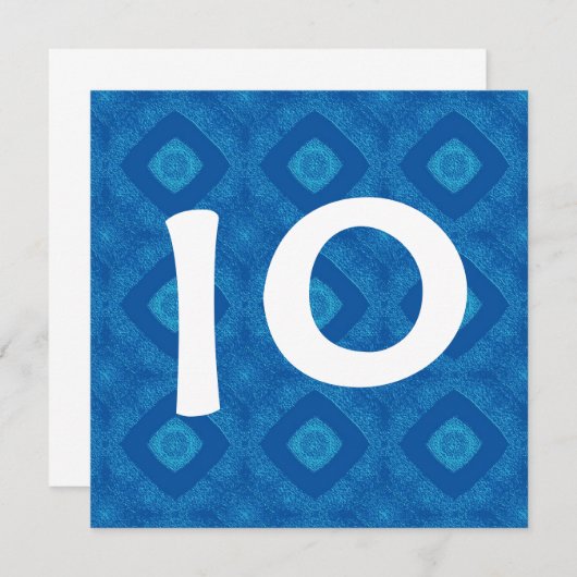 Kinder 10e verjaardag - Groot nummer voor uw eigen Kaart (Voorkant / Achterkant)