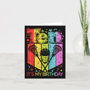 Kinder 10e Verjaardag Jongen Meisje Tien 10 Jaar O Kaart