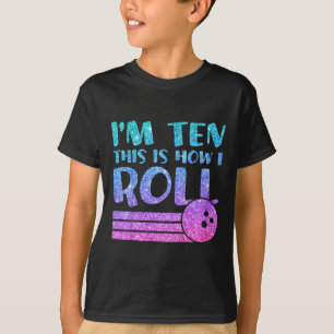 Kinder 10e Verjaardag Meisjes Bowling Gift - Ik be T-shirt
