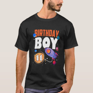 Kinder 11 jaar oude astronaut buitenruimte 11e geb t-shirt