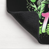 Kinder 11e verjaardag heks roze en groen 11 jaar o muismat (Hoek)