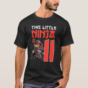 Kinder 11e verjaardag Ninja 11 jaar oud Ninja Cost T-shirt