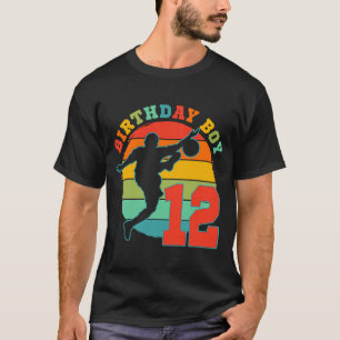 Kinder 12-jarige Voetbalpartij 12e verjaardag T-shirt