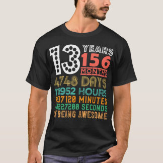 Kinder 13e verjaardag 13 jaar oud 156 maanden Bein T-shirt