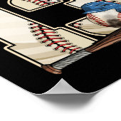 Kinder 13e verjaardag Baseball Boy Dertien jaar ou Poster (Hoek)