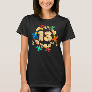 Kinder 13e Verjaardag Vliegtuigen Jongens Meisjes  T-shirt