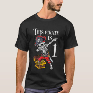 Kinder 1 jaar oud Piraat Birthday Dabbing Pirates T-shirt